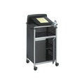  | Safco 8922BL 28.75 in. x 22 in. x 49.75 in. Scoot Multipurpose Mobile Lectern - Black/Silver image number 2