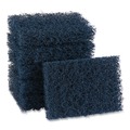 Cleaning Cloths | Boardwalk 88BWK HD 3.5 in. x 5 in. Extra Heavy-Duty Scour Pad - Dark Blue (20/Carton) image number 1