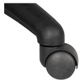 Office Jansan | Alera ALECASTERHT1 1.5 in. Hard Nylon Wheel Dual Wheel Hooded Casters Grip Ring Type B Stem - Matte Black (5/Set) image number 3