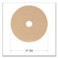 Cleaning Cloths | Boardwalk 7000126614 27 in. Diameter Burnishing Floor Pads - Tan (5/Carton) image number 4