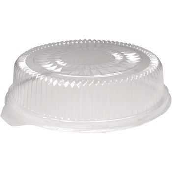 Handi-Foil 12 in. Diameter Embossed Plastic Dome Lids Fits 4012/4013 - Clear (25/Carton)