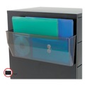 Office Jansan | Deflecto 50102 15 in. x 3 in. x 6.38 in. Magnetic DocuPocket Wall File - Legal/Letter Size, Smoke image number 3