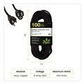 Office Electronics & Batteries | GoGreen Power GG-13800BK 14 AWG Heavy-Duty Extension Cord, 100 ft, 13 A, Black image number 1