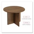  | Alera ALEVA7142WA 42 in. x 29.5 in. Valencia Round Conference Table with Legs - Modern Walnut image number 5