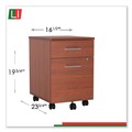 Office Carts & Stands | Linea Italia LITTR752CH Trento Line 16.5 in. x 19.75 in. x 23.63 in. Mobile Pedestal File - Cherry image number 5