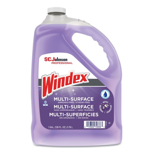 Glass Cleaners | Windex 697262 128-Ounce Non-Ammoniated Glass/Multi Surface Cleaner - Pleasant Scent image number 0