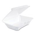 Just Launched | Dart 205HT1 9-3/10 in. x 6-2/5 in. x 2-9/10 in. Hinged Lid Insulated Foam Containers - White (200/Carton) image number 0