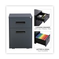  | Alera ALEPABFCH 14.96 in. x 19.29 in. x 21.65 in. 2-Drawers Box/Legal/Letter Left/Right File Pedestal - Charcoal image number 7