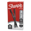  | Sharpie 2083009 Fine 0.4 mm Stick Water-Resistant Ink Porous Point Pen Value Pack - Black Ink, Black Barrel (36/Pack) image number 1