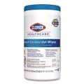Hand Wipes | Clorox Healthcare 30577 6 in. x 5 in. 1-Ply Bleach Germicidal Wipes - Unscented, White (150/Canister) image number 2