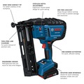 Finish Nailers | Factory Reconditioned Bosch GNH18V-16MAB12-RT 18V Brushless Lithium-Ion 16-Gauge Cordless Angled Finish Nailer Kit (2 Ah) image number 5