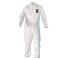 Bib Overalls | Ansell KCC 49107 A20 Zip Front, Elastic-Back, Wrists, and Ankles Breathable Particle Protection Coveralls - Quadruple Extra Large, White (20/Carton) image number 0