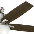 Ceiling Fans | Hunter 53335 52 in. Donegan Brushed Nickel Ceiling Fan with Light image number 5