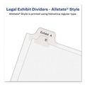  | Avery 82221 11 in. x 8.5 in. 10-Tab Allstate Style Preprinted 23 Legal Exhibit Side Tab Index Dividers - White (25/Pack) image number 4