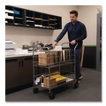 Utility Carts | Fellowes Mfg Co. 40912 21.5 in. x 37.5 in. x 39.25 in. Wire Mail Cart - Chrome image number 1