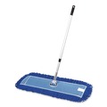 Mops | Gritt Commercial GRI17436T 36 in. x 5 in. Microfiber Head 40 in. to 72 in. Silver Aluminum Handle Dust Mop with Telescopic Handle - Blue (1-Kit) image number 5