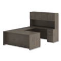 Office Desks & Workstations | Alera AE1NZK-UF3672S TOM 72 in. x 36 in. x 29 in. Seville Series Single Left Pedestal Desk - Walnut image number 6