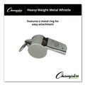 Outdoor Games | Champion Sports 401 Heavy Weight Metal Sports Whistle - Silver (1 Dozen) image number 2
