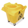 Mop Buckets | Nexstep Commercial Products 96979 MaxiRough Institutional Mop Bucket and Wringer, 35 qt, Yellow image number 2
