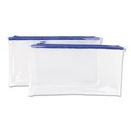  | Universal UNV69025 11 in. x 6 in. Zippered Wallets/Cases - Clear/Blue (2/Pack) image number 0