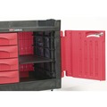 Office Jansan | Rubbermaid Commercial FG453388BLA TradeMaster 750 lbs. Capacity 26.25 in. x 49 in. x 38 in. 1-Shelf Cart - Black image number 2