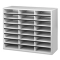 Office Jansan | Fellowes Mfg Co. 25041 24 Sections 29 in. x 11-7/8 in. x 23-7/16 in. Literature Organizer - Letter, Dove Gray image number 1
