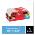 Office Jansan | Scotch 3850-4RD-6GC 1.88 in. x 54.6 Yards 3850 Heavy-Duty 3 in. Core Packaging Tape with Dispenser - Clear (4/Pack) image number 2