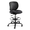  | Safco 3394BL Vue Heavy-Duty Extended Height Stool Fabric Seat Nylon Mesh Back - Black image number 0
