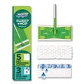 Cleaning & Janitorial Supplies | Swiffer 80810204 Sweep and Mop 12.4 in. x 2.95 in. 2-in-1 Dry/Wet Floor Mopping and Sweeping Kit - Silver Plastic Handle (6/Carton) image number 4