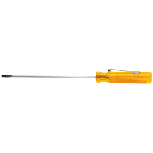 Screwdrivers | Klein Tools A130-3 3 in. Shaft Flat Head Screwdriver and 1/8 in. Cabinet Tip with Pocket Clip image number 0