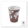 Cups and Lids | Eco-Products EP-BHC8-WAPK 8 oz. World Art Renewable and Compostable Paper Hot Cups - Brown/White (50/Pack) image number 4
