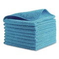 Office Jansan | Rubbermaid Commercial 1820583 16 in. x 16 in. Microfiber Cleaning Cloths - Blue (24/Pack) image number 1