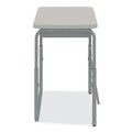 Office Furniture & Lighting | Safco 1222GR 27.75 in. x 19.75 in. x 22 in. to 30 in. AlphaBetter 2.0 Height-Adjustable Student Desk with Pendulum Bar and Book Box - Pebble Gray image number 8