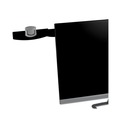 Office Jansan | 3M DH240MB 30 Sheet Capacity Adhesive Monitor Mount Swing Arm Plastic Copyholder - Black/Silver Clip image number 0