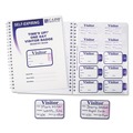  | C-Line 97009 3 in. x 2 in. Time's Up Self-Expiring Visitor Badges with Registry Log - White (150 Badges/Box) image number 1