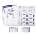 Office Jansan | C-Line 97009 3 in. x 2 in. Time's Up Self-Expiring Visitor Badges with Registry Log - White (150 Badges/Box) image number 1