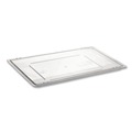 Cleaning Carts | Rubbermaid Commercial FG330200CLR 26 in. x 18 in. Food/Tote Box Lids - Clear image number 2