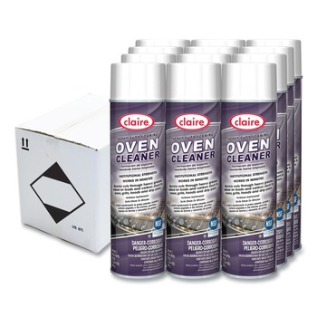 Claire 20 oz. Aerosol Spray Heavy Duty Foaming Oven Cleaner (12/Carton)