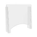 Desk Accessories & Office Organizers | Deflecto PBCTPC2724P 27 in. x 6 in. x 23.75 in. Polycarbonate Counter Top Barrier with Pass Thru - Clear (2/Carton) image number 0