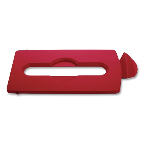 Paper & Dispensers | Rubbermaid Commercial 2007194 Slim Jim 16.5 in. x 8 in. x 0.5 in. Paper Recycling Top - Red image number 0