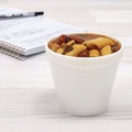 Food Trays, Containers, and Lids | Dart 8SJ12 8 oz. Squat Food Foam Containers - White (1000/Carton) image number 4