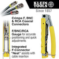 Klein Tools VDV211-048 Multi-Connector Compression Compact Crimper - Yellow/Chrome image number 1