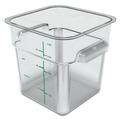 Food Service | Carlisle 1195107 7.13 in. x 7.13 in. x 7.29 in. 4 qt Squares Polycarbonate Plastic Food Storage Container - Clear image number 0