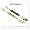Screwdrivers | GreatNeck 22537 5.38 in. Long Phillips/Slotted Bits Metric Sockets 6-Way Pen-Style Screw/Nut Driver - Black/Green, Green/Clear (4/Pack) image number 4