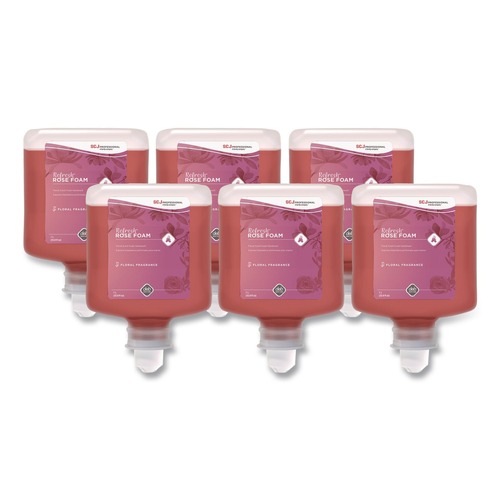 Cleaning & Janitorial Supplies | SC Johnson 069124020059 1 L Refresh Foaming Hand Soap Manual Cartridge Refill - Rose Scent (6/Carton) image number 0