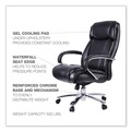  | Alera ALEMS4419 Maxxis Series 19.7 in. to 25 in. Seat Height Supports 500 lbs. Big/Tall Bonded Leather Chair - Black Seat/Back, Chrome Base image number 4