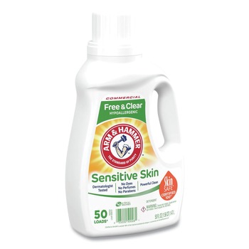 Arm & Hammer 50 oz. Bottle 50 Loads HE Compatible Liquid Detergent - Unscented (8/Carton)
