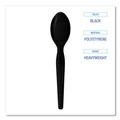 Cutlery | Boardwalk BWKSPOONHWBLA Heavyweight Polystyrene Teaspoon Cutlery - Black (1000/Carton) image number 5