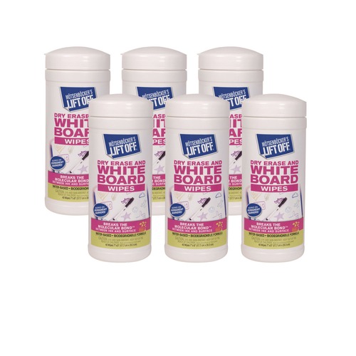  | Motsenbocker's Lift-Off 427-03 7 in. x 12 in. Dry Erase Cloth Cleaner Wipes (40/Canister, 6 Canisters/Carton) image number 0