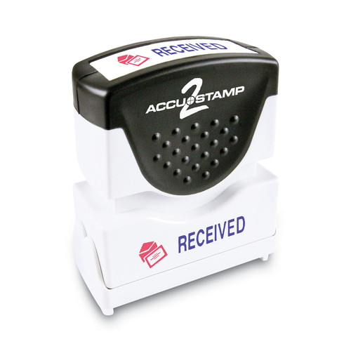 Bulk Savings Pricing 2 | ACCUSTAMP2 035537 1.63 in. x 0.5 in. RECEIVED Pre-Inked Shutter Stamp - Red/Blue image number 0